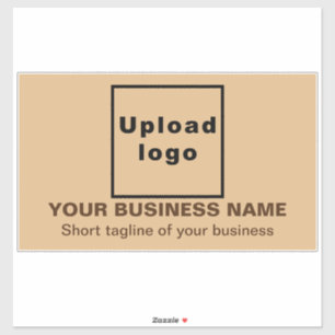 Sticker Tagline sur grand rectangle Brown clair Vinyl
