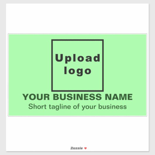 Sticker Tagline Vert clair Grand Rectangle Vinyle (Feuille)