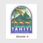 Sticker Tahiti Polynésie Française Voyage Emblem (Feuille)