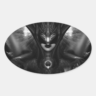 Sticker taïdoushan sai TOT noir soleil ovale