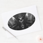 Sticker taïdoushan sai TOT noir soleil ovale (Enveloppe)