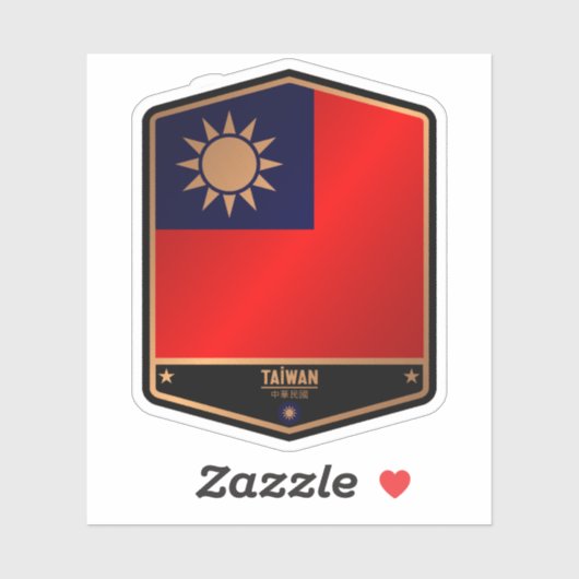 Sticker Taïwan (Feuille)