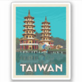 Sticker Taïwan | Pagode Du Dragon Et Du Tigre (Devant)