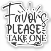 Sticker Take only one (Recto)