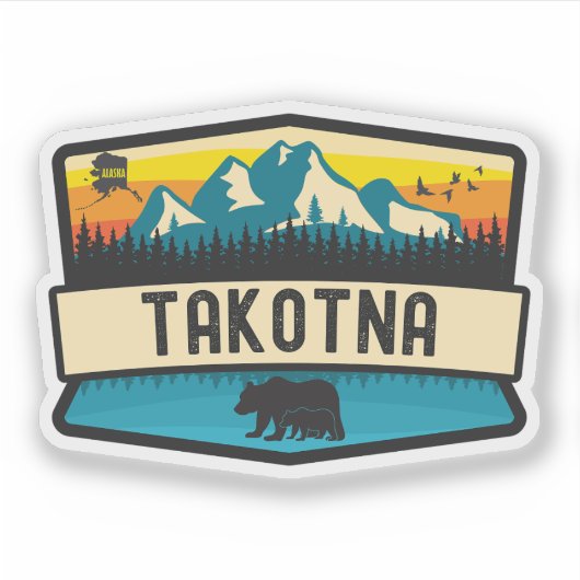 Sticker Takotna, Alaska (Devant)