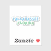 Sticker Tallahassee Floride (Feuille)