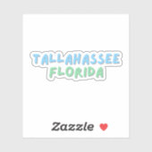 Sticker Tallahassee Floride (Feuille)