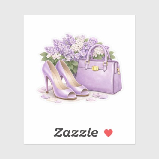 Sticker Talons élégants lavande violets (Feuille)