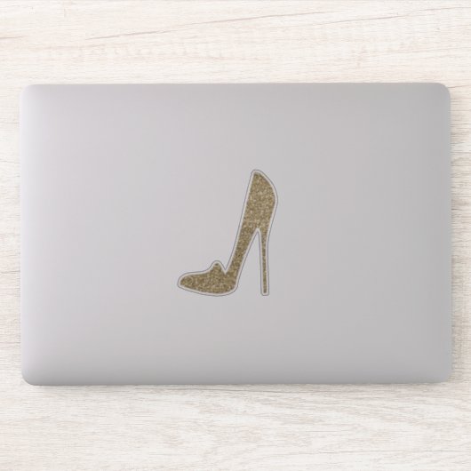 Sticker Talons hauts pailletés or mignons (Ordinateur)
