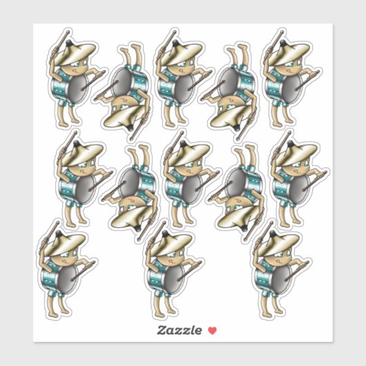 Sticker Tambours (Feuille)