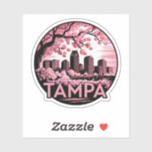 Sticker Tampa City Floride USA (Feuille)
