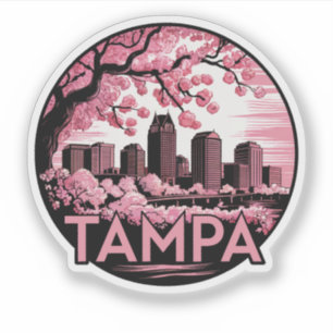 Sticker Tampa City Floride USA