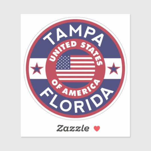 Sticker Tampa, Floride (Feuille)