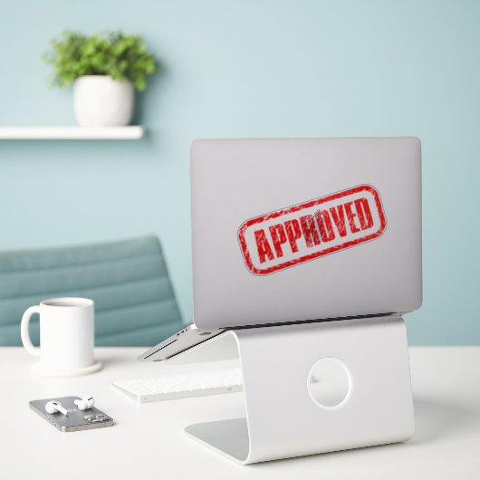 Sticker Tamponné (Ordinateur portable sur le bureau)