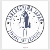 Sticker Tanegashima Japon Explore l'univers (Feuille)