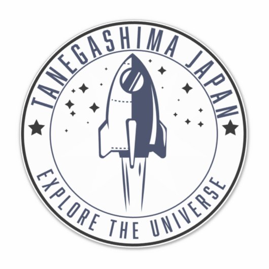 Sticker Tanegashima Japon Explorez l'Univers  (Devant)