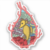 Sticker Tanga Seahorse Contour (Devant)