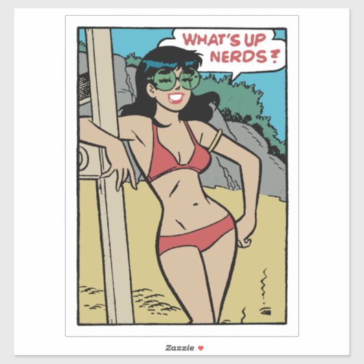 Sticker Tanned Beach Bunny Bikini Girl • What's Up Nerds?  (Feuille)