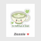 Sticker Tant de Matcha Amoureux Mignon (Feuille)