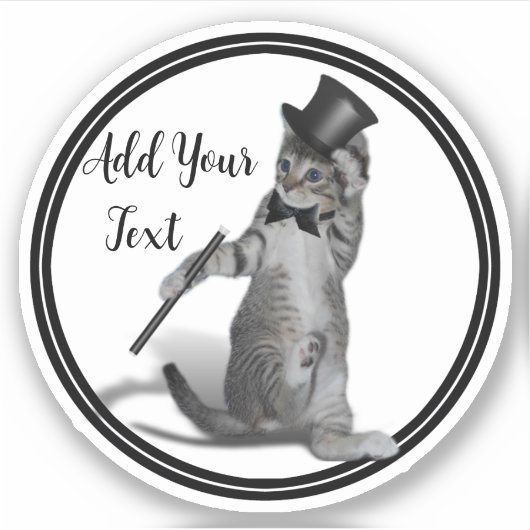 Sticker Tap Dancing Kitten (Devant)