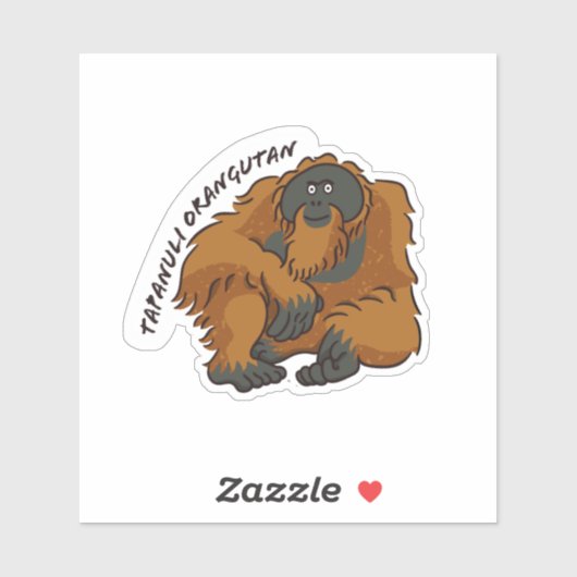 Sticker "Tapanuli Orangutan" (Feuille)