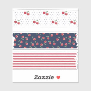 Sticker Tape Motif Cherry Washi