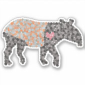 Sticker Tapir malais émaillé coloré (Devant)