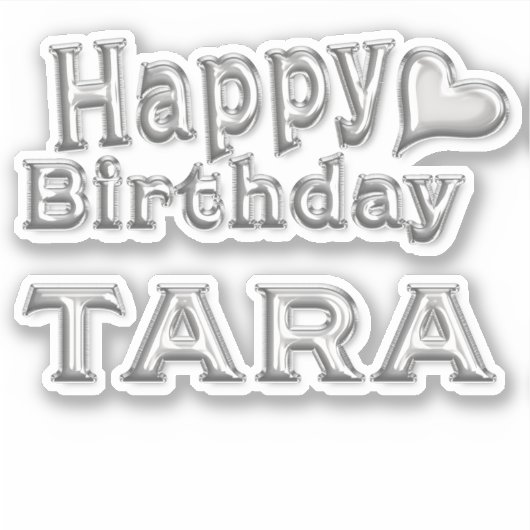 Sticker Tara Happy Birthday (Devant)