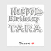 Sticker Tara Happy Birthday (Feuille)