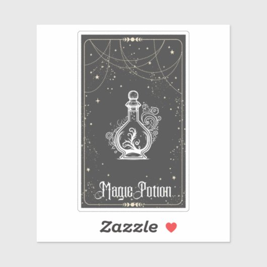 Sticker Tarot de potion magique (Feuille)