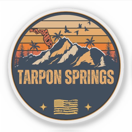Sticker Tarpon Springs, Floride (Devant)