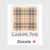Sticker Tartan beige et Brown (Feuille)