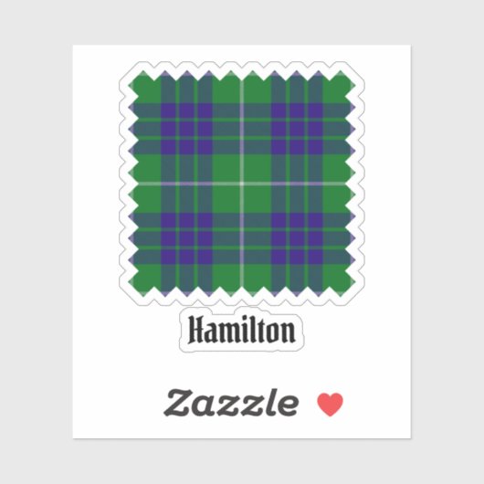 Sticker Tartan Clan Hamilton Hunter (Feuille)