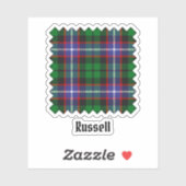 Sticker Tartan du clan Russell (Feuille)