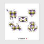 Sticker Tartan non binaire (Feuille)