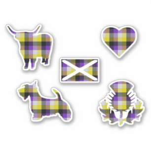 Sticker Tartan non binaire