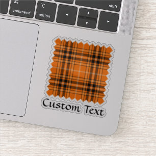 Sticker Tartan orange d'Halloween