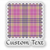 Sticker Tartan rose, or et bleu (Devant)