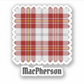 Sticker Tartan rouge Clan MacPherson (Devant)