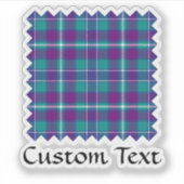 Sticker Tartan vert de mer, violet et bleu (Devant)