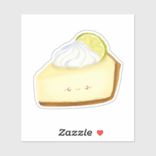 Sticker Tarte à citron vert à clé mignonne
