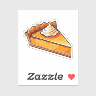 Sticker Tarte citrouille de dessin animé