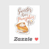 Sticker Tarte plus douce que Citrouille (Feuille)