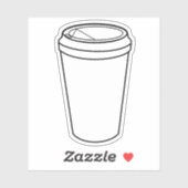 Sticker Tasse de café (papier à emporter) (Feuille)