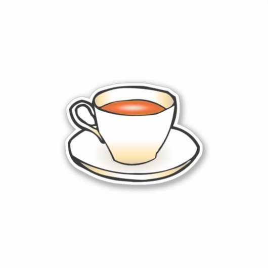 Sticker Tasse de thé (Devant)