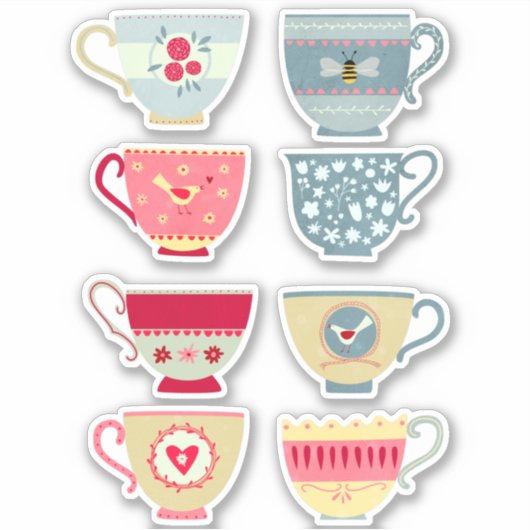 Sticker Tasses à thé (Devant)