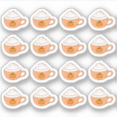 Sticker Tasses de Latte au goût de citrouille, Thanksgivin (Devant)