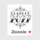 Sticker Tat-Style Class of 2027 Graduation (Feuille)