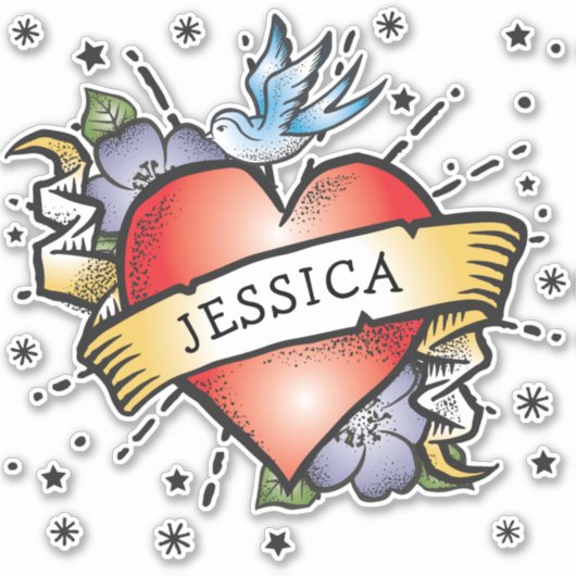 Sticker Tatouage cardiaque (Devant)