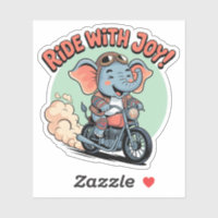 Tatouage d'éléphant motard Moto Drôle